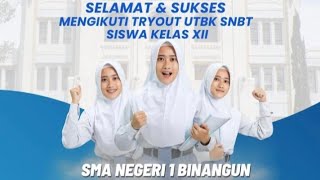 Pelaksanaan Tryout UTBK SNBT SMA Negeri 1 Binangun [upl. by Anilorak]