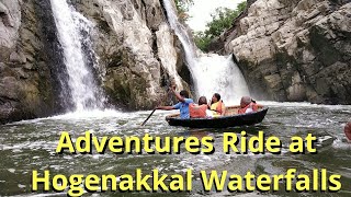 Adventures Coracle Ride at Hogenakkal Waterfalls  Coracle ride  Parisal Fish [upl. by Eyla]