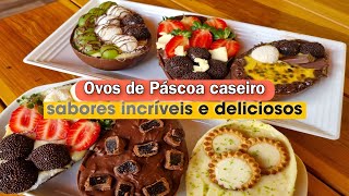 5 sabores DIFERENTES e deliciosos  OVOS DE PÁSCOA DE COLHER [upl. by Papke714]