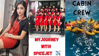 My Cabin Crew Journey With SPICEJET ❤️🥰  My Experience  How I Thought To Be A Cabin Crew 🤩💯 [upl. by Ahkihs9]