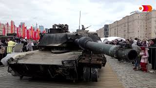 Russia exhibits Western trophy tanks captured in Ukraine  REUTERS [upl. by Lougheed]