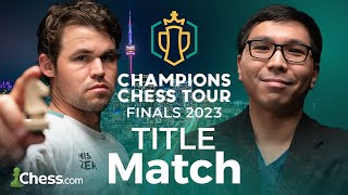 Champions Chess Tour Finals 2023 TITLE MATCH Watch Magnus v Wesley In 200000 Match Of The Year [upl. by Malamud26]