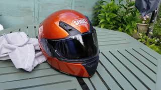 Shoei photochromatic visor on RYD helmet clear to dark in 1 minute [upl. by Neale401]