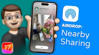 How to use the New AirDrop Nearby Sharing Mode on iOS 17 [upl. by Neerihs808]