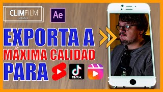 Cómo EXPORTAR en after effects SIN PERDER CALIDAD para TIK TOK SHORTS o REELS usando media encoder [upl. by Nillor]
