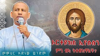 ኦርቶዶክስ ኢየሱስን ምን ብላ ትሰብካለችበመር አድነው ወንድሙOrthodox Tewahido Sibket 2024 [upl. by Ihteerp]