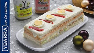 Pastel de Navidad con mayonesa y Cocktail Ybarra  Recetas fáciles [upl. by Silber835]