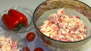 Салат Красное море Предельно простой но с удивительным вкусом Взяла себе в копилку [upl. by Gilliam806]