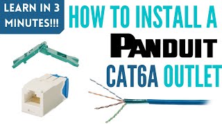 How to install a Panduit Cat6A MiniCom TG Style outlet [upl. by Errehs]