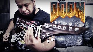 At Dooms Gate  9 String Guitar Cover  DOOM Soundtrack Michel Oliveira [upl. by Elburr]