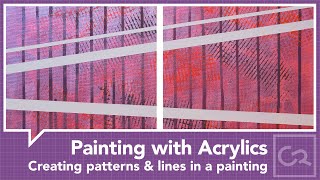 Painting with Acrylics  Patterns amp Lines Malen mit Acrylfarben  Muster amp Linien [upl. by Ver]