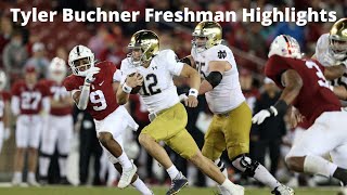 Tyler Buchner Freshman Year Highlights TylerBuchner NotreDame GoIrish [upl. by Leuqar]