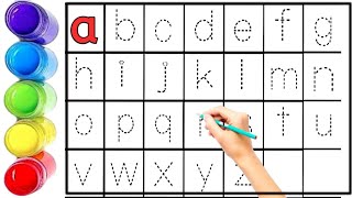 abcd small letter abc abcd a to z alphabet collection for writing along dotted line for kids [upl. by Akcirehs]