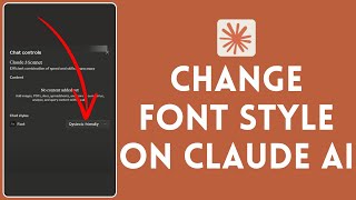 How to Change Font Style in Claude AI 2024  Edit Font Style in Claude AI [upl. by Llennahs]