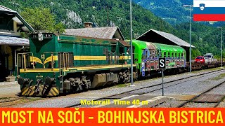 Motorail Train Cab Ride Most na Soči  Bohinjska Bistrica Slovenian Railways train drivers view 4K [upl. by Lyred]