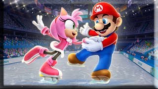 Mario and Sonic at the Sochi 2014 Olympic Winter Games Figure Skating Pairs 10 [upl. by Atnas]