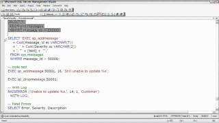 SQL Server Explaining the Raise Error [upl. by Irej]