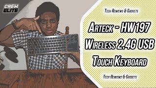 Arteck HW197 Wireless 24G USB Touchpad Keyboard  Best USB Keyboard With Touchpad REVIEW [upl. by Ahsyas571]