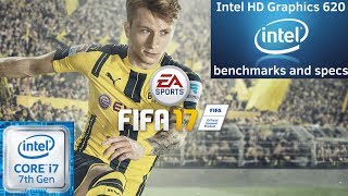 Intel HD 620 Gaming  Fifa 17  i37100U i57200U i77500U Kaby Lake [upl. by Anuahc]