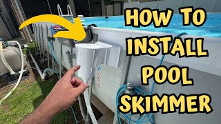 How to install Hayward DynaSkim Wide Mouth Automatic AboveGround Pool Skimmer [upl. by Viscardi992]