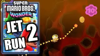 Super Mario Bros Wonder  Jet Run 2  100 All Wonder Seeds Flower Coins amp Flag [upl. by Samaria]