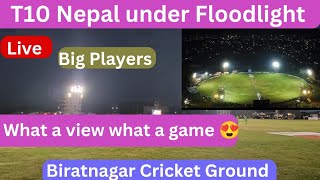 T10 Nepal Tournament under Floodlight Good quality cricket in Biratnagar Big national players [upl. by Michelsen]