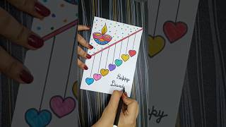 Happy Diwali greeting card easy diwalicardmaking diwalicardeasyhandmade diy diwaliwishes craft [upl. by Launam]