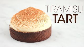 Tiramisu Tart Cocoa Shortcrust Coffee Praline Paste amp Mascarpone Chiboust Cream  How To Cuisine [upl. by Charlot]