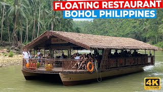 Thrilling FLOATING RESTAURANT in Bohol Philippines  Loboc River Cruise [upl. by Arbua]