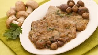 Scaloppine ai funghiRICETTA SFIZIOSAFACILE e VELOCE [upl. by Darken]