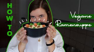 Vegane Rezepte Koreanische vegane Ramensuppe einfaches Rezept vegetarisch  Kathrinovich [upl. by Sidran]