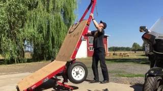 Harbor Freight Folding Trailer  Unfolding and Folding [upl. by End]