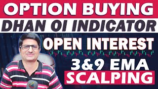 OPTION BUYING  DHAN OI INDICATOR  3 AND 9 EMA SCALPING  OPEN INTEREST  SCALPING STRATEGY SETUP [upl. by Enitsyrk]