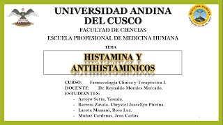 HISTAMINA Y ANTIHISTAMINICOS FARMACOLOGIA [upl. by Alarick]