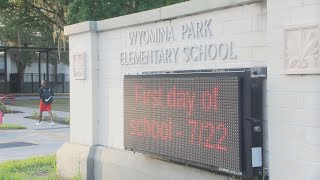 Wyomina Park Elementary School students start yearround school year [upl. by Jochbed]