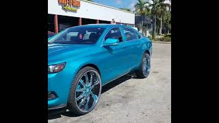 Candy teal Chevy Impala on 26s Coast 2 Coast Customs [upl. by Donnell]