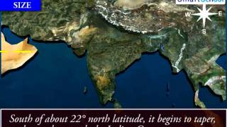 India Size and Location  Geography [upl. by Einnahc247]