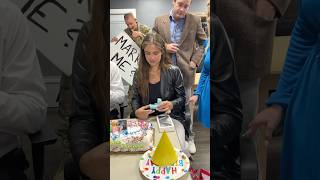 Soldier surprise proposes to girlfriend on her birthday 🥹 [upl. by Hoffman]