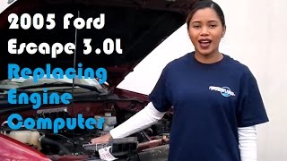 2005 Ford Escape PCM replacement tutorial by Flagship One [upl. by Ailin]