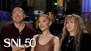 Stevie Nicks Sings Landslide for Ariana Grande and Bowen Yang  SNL [upl. by Lledraw852]