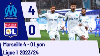 Marseille 4  0 Lyon  Ligue 1 202324  Prediction Match  FC 24  4K HDR [upl. by Anha143]