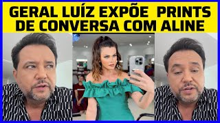 Geraldo Luiz mostra prints da conversa com Aline ex assistente de palco que o acusa de assédi0 [upl. by Obed]