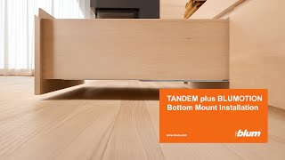 Bottom Mount Installation for Blum TANDEM plus BLUMOTION Drawer Slides [upl. by Akcebar533]