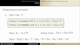 Monotoniczność funkcji [upl. by Leasim]