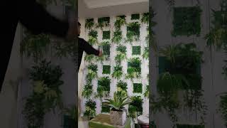 Wall Art ideas Wallpaper installation on wall new wallpaper ytshortsvideo homedecor [upl. by Achilles]