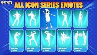 ALL 200 ICON SERIES DANCES amp EMOTES IN FORTNITE [upl. by Oramlub407]