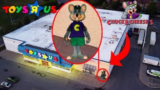 YOU WONT BELIEVE WHAT MY DRONE CAUGHT AT TOYS R US  CHUCK E CHEESE CAUGHT AT TOYS R US ON DRONE [upl. by Wilton456]