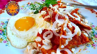 Chilaquiles Rojos con Epazote ¡Mejores Que Nunca [upl. by Sorcim767]