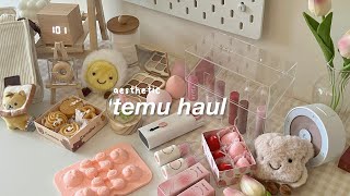 huge aesthetic temu haul 🍞 makeup room decor useful items [upl. by Euphemia]