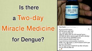 Is there a Twoday Miracle Medicine for Dengue  Factly [upl. by Annoet]